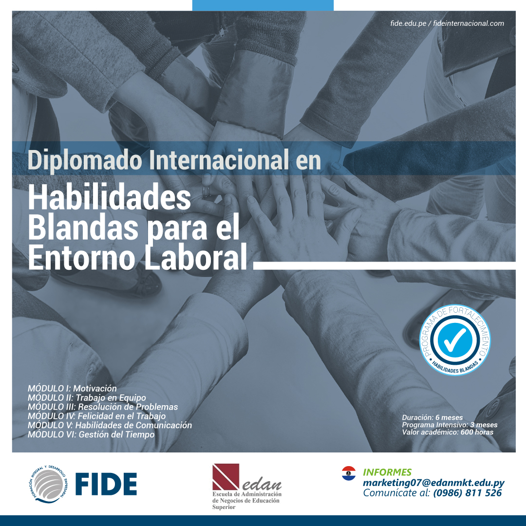 Diploma Internacional Habilidades Blandas para el Entorno Laboral